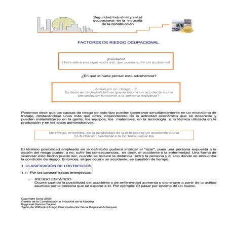 3. Factores Riesgo Ocupacional