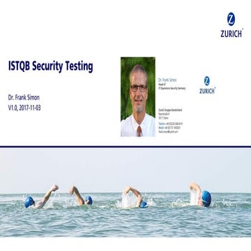 iSQI Certification Days ISTQB Advanced Dr. Frank Simon