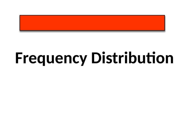 frequency distribution table | PPSX