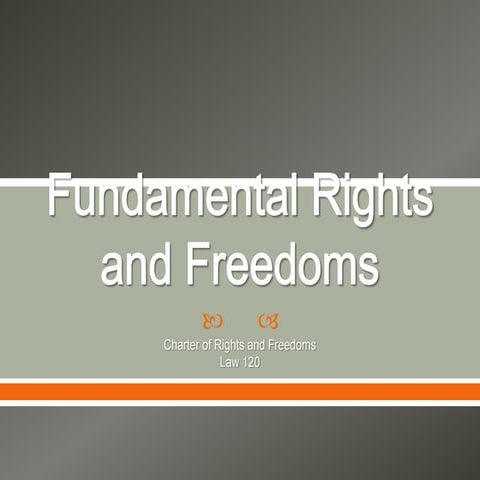 Canadian Fundamental Rights and Freedoms