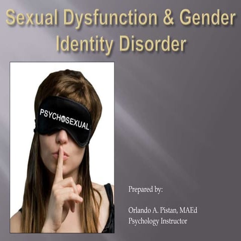 Sexual Dysfunctions and Gender Identity Disorder