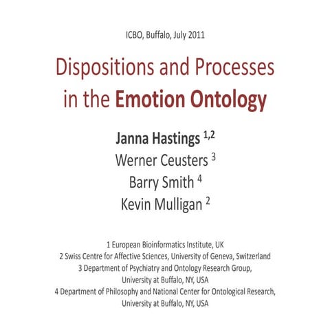 The emotion ontology: enabling interdisciplinary research in the affective sc...
