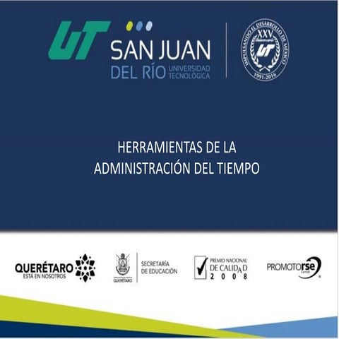 3 herramientas de la administración del tiempo | PDF