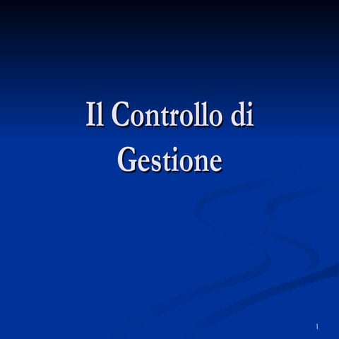 3 il controllo di gestione | PPT