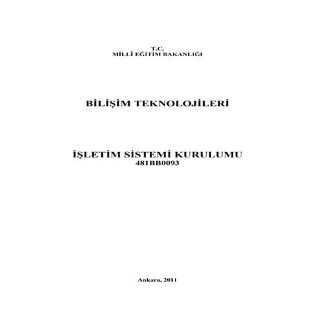 İşletim Sistemi Kurulum