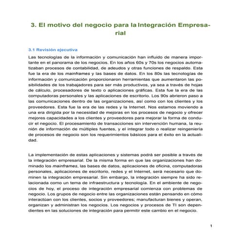 3. integración empresarial