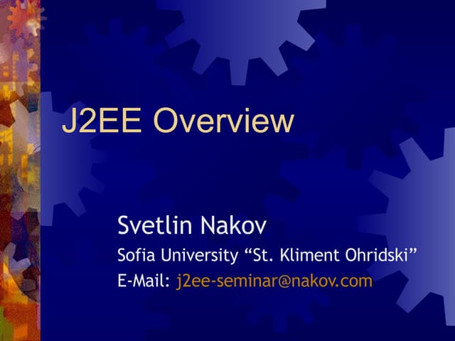 J2EE - Practical Overview