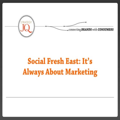 Foundations of Social Media Strategy