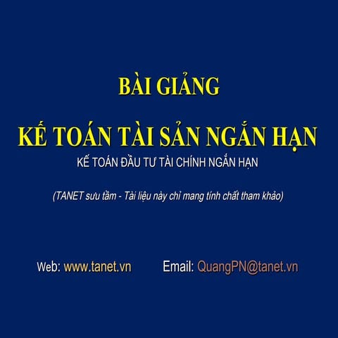 3. ke toan dau tu tai chinh ngan han