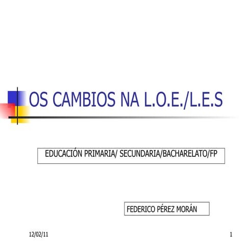 3.  Lexislación- os cambios da Loe - Les
