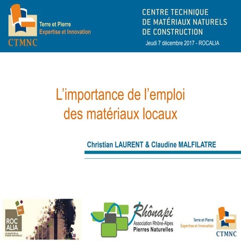 L'importance de l'emploi des matériaux locaux | PDF