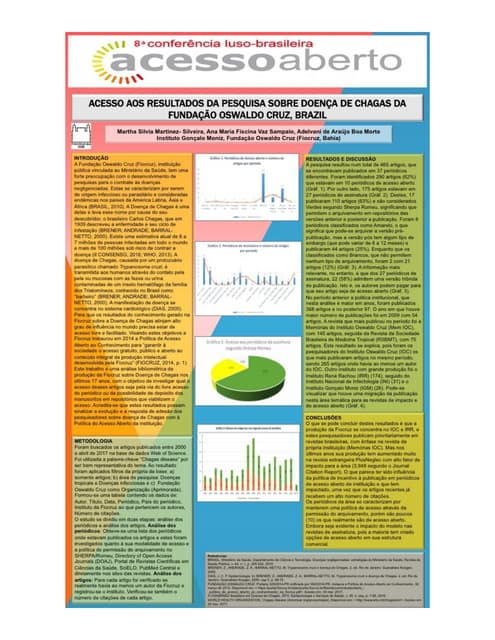 Acesso aos resultados da pesquisa sobre doença de Chagas da Fundação Oswaldo Cruz, Brazil - CONFOA 2017