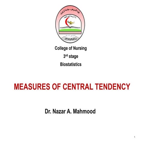 3  measures of central dendency