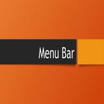 Menu Bar Computer Science 1 Advanced subject | PPTX