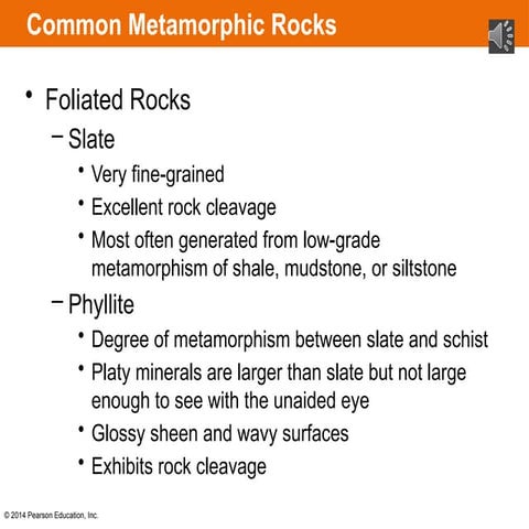 Metamorphic rocks and thow to define them | PPTX