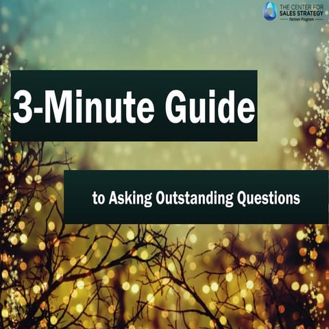 3-Minute Guide to Asking Outstanding Questions