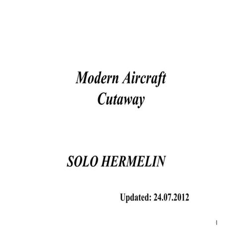 3 modern aircraft cutaway