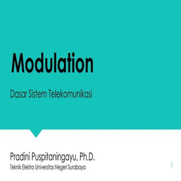 Dasar Modulasi dalam Telekomunikasi Analog