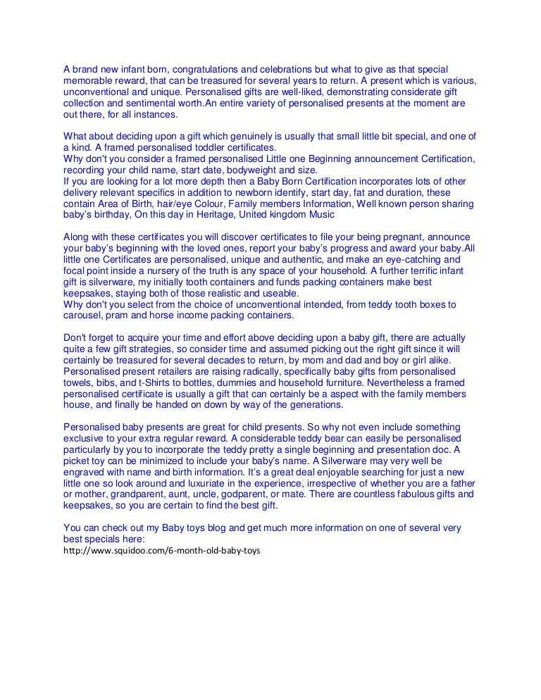 personalised gifts for 6 month old