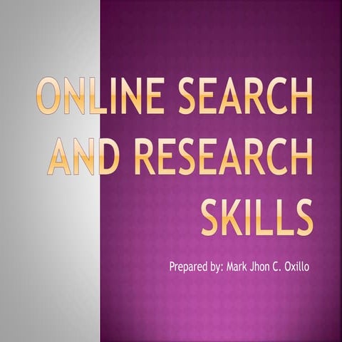 Online Search and Research Skills - Empowerment Technologies