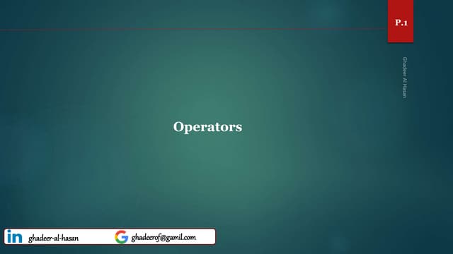 3- Operators in Java