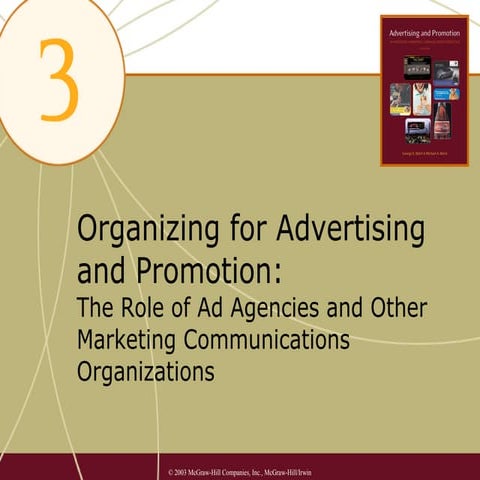 3. organizing for advertising and promotion the role of ad agencies and other...