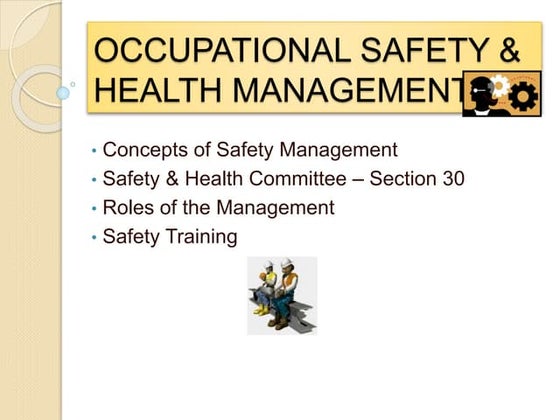 SAFETY HEALTH COMMITTEE IN WORKPLACE JKKP 1996 | PPT