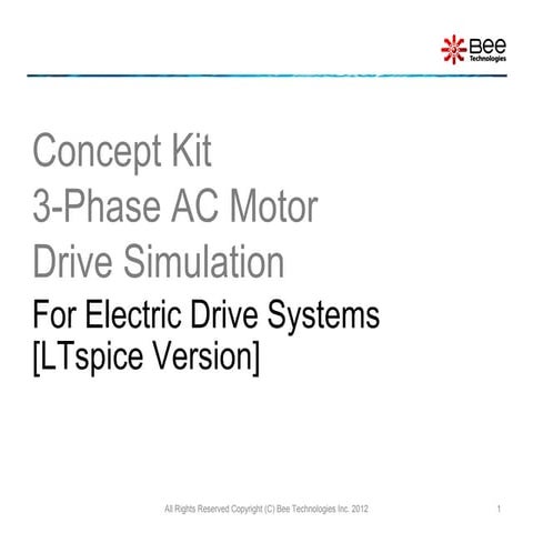 Concept Kit 3-Phase AC Motor Drive Circuit Simulation (LTspice Version)