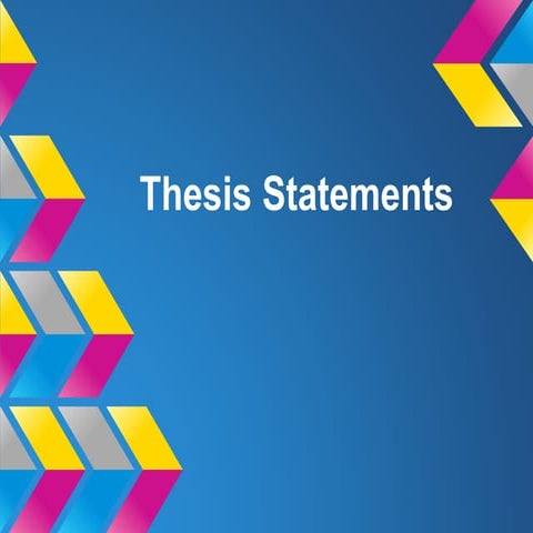 Writing a 3-point Thesis Statement
