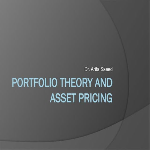 portfolio and capital asset pricing theory.pptx