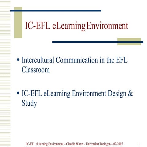 Presentation IC-FL elearning scenario