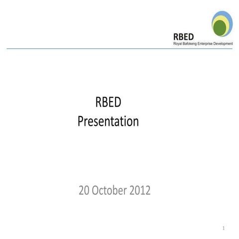Royal Bafokeng Graduates and Professionals Colloquium 2012 - INFRACO | PPT