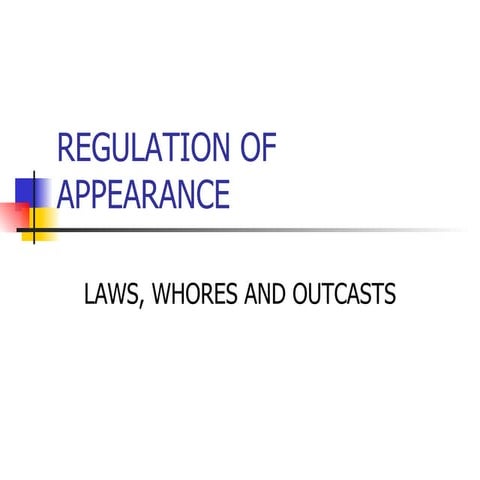 3 Regulation Of Appearance | PPT