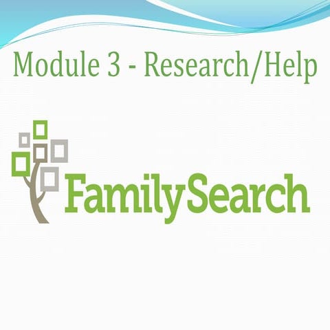 3 Family Search Research