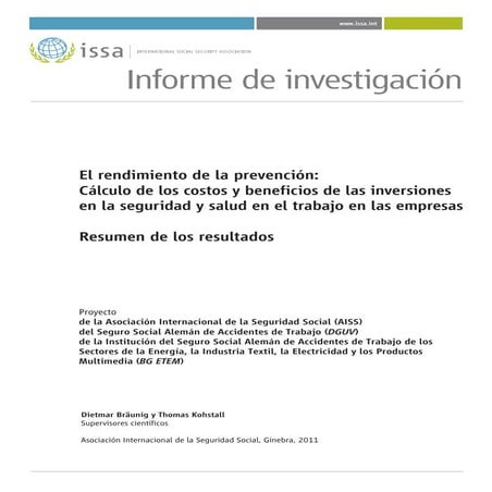 El retorno de las inversiones en PRL