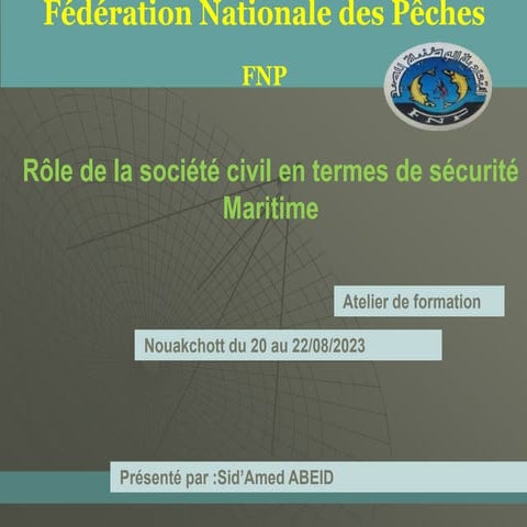 Rôle de la société civil en termes de sécurité Maritime - Sid’Amed Abeid