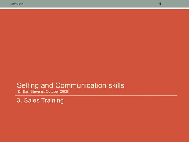 3. sales training   selling and communication skills