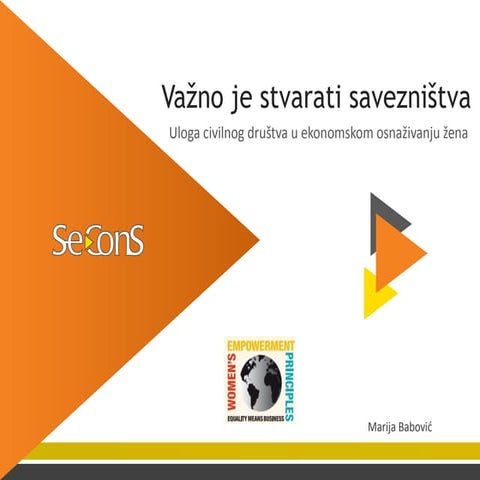 Uloga civilnog društva u ekonomskom osnaživanju žena