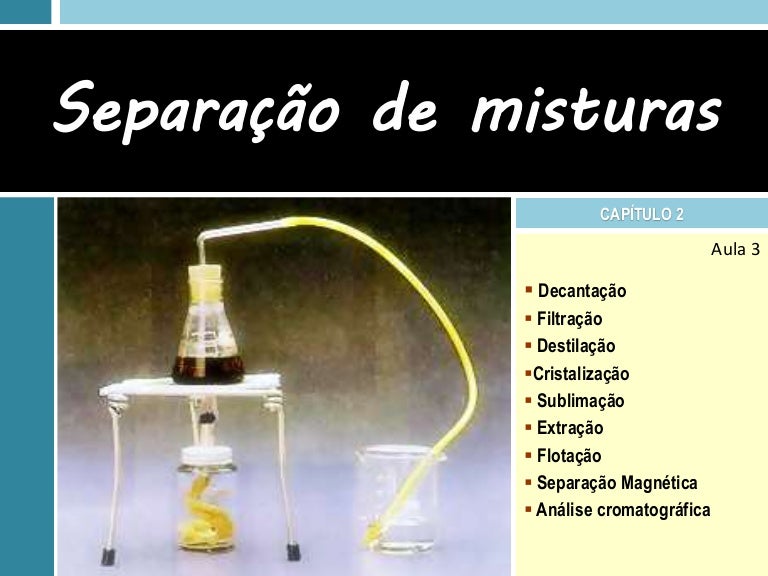 Um Químico Separou Os Componentes De Uma Mistura