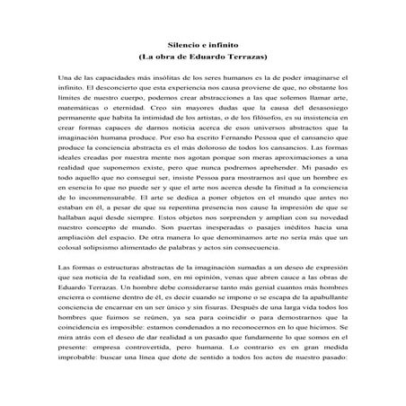 Silencio e infinito. Guillermo Fadanelli