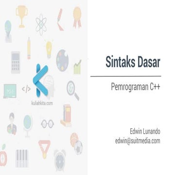 Pemrograman C++ - Sintaks Dasar
