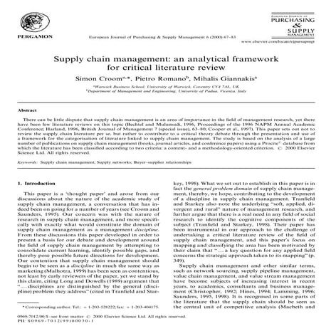 3 supply chain management-a analytical framework for critical literature review