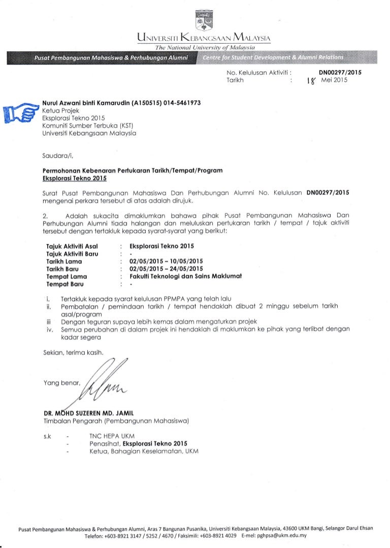 3 Surat Pinda Tarikh Kelulusan Program