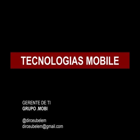 Tecnologias Mobile