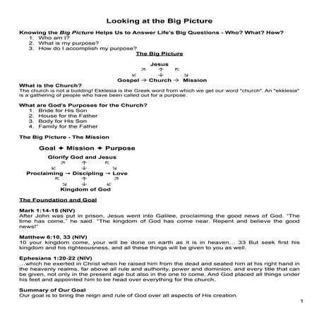 3. The Big Picture - Mission Notes | PDF
