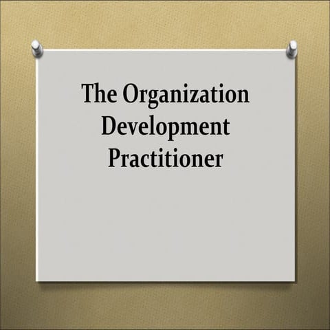 3   the organization development practitioner