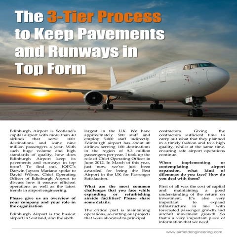 The 3-Tier Process to Keep Pavements and Runways in Top Form 
