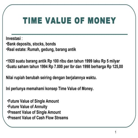3 time value of money 3 | PPT