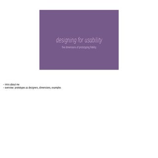 Tyson Kallberg, Designing for Usabi...