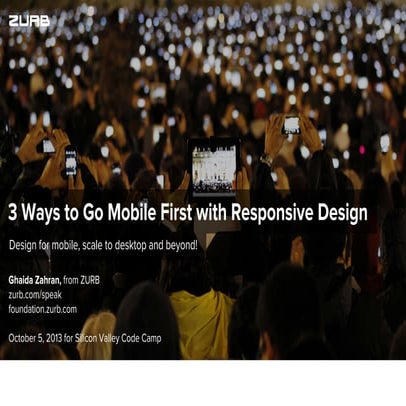 3 Ways to Go Mobile First with Responsive Design